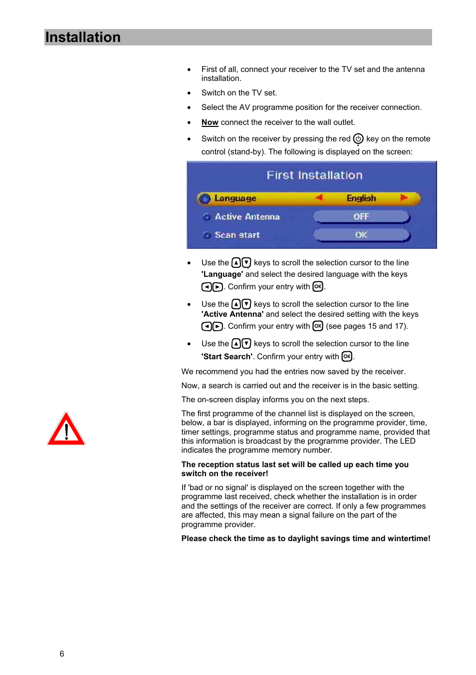Installation | Kathrein UFD 574/S User Manual | Page 6 / 64