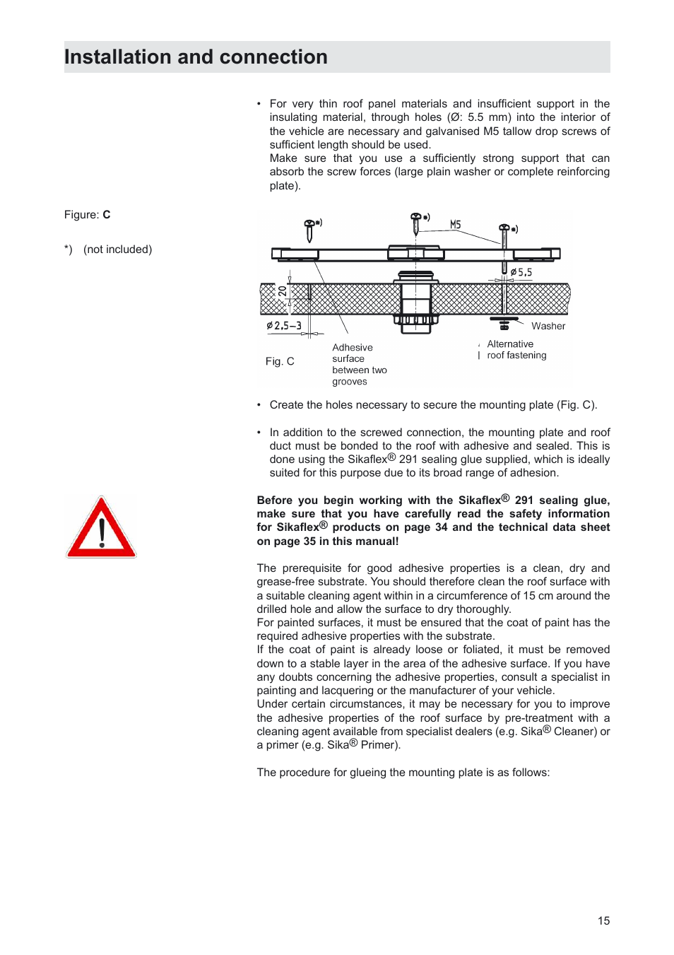 Installation and connection | Kathrein MobiSet 3 CAP 310 User Manual | Page 15 / 36