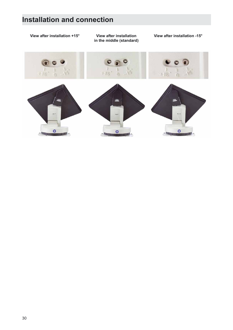 Installation and connection | Kathrein MobiSet 3 CAP 310 User Manual | Page 30 / 36