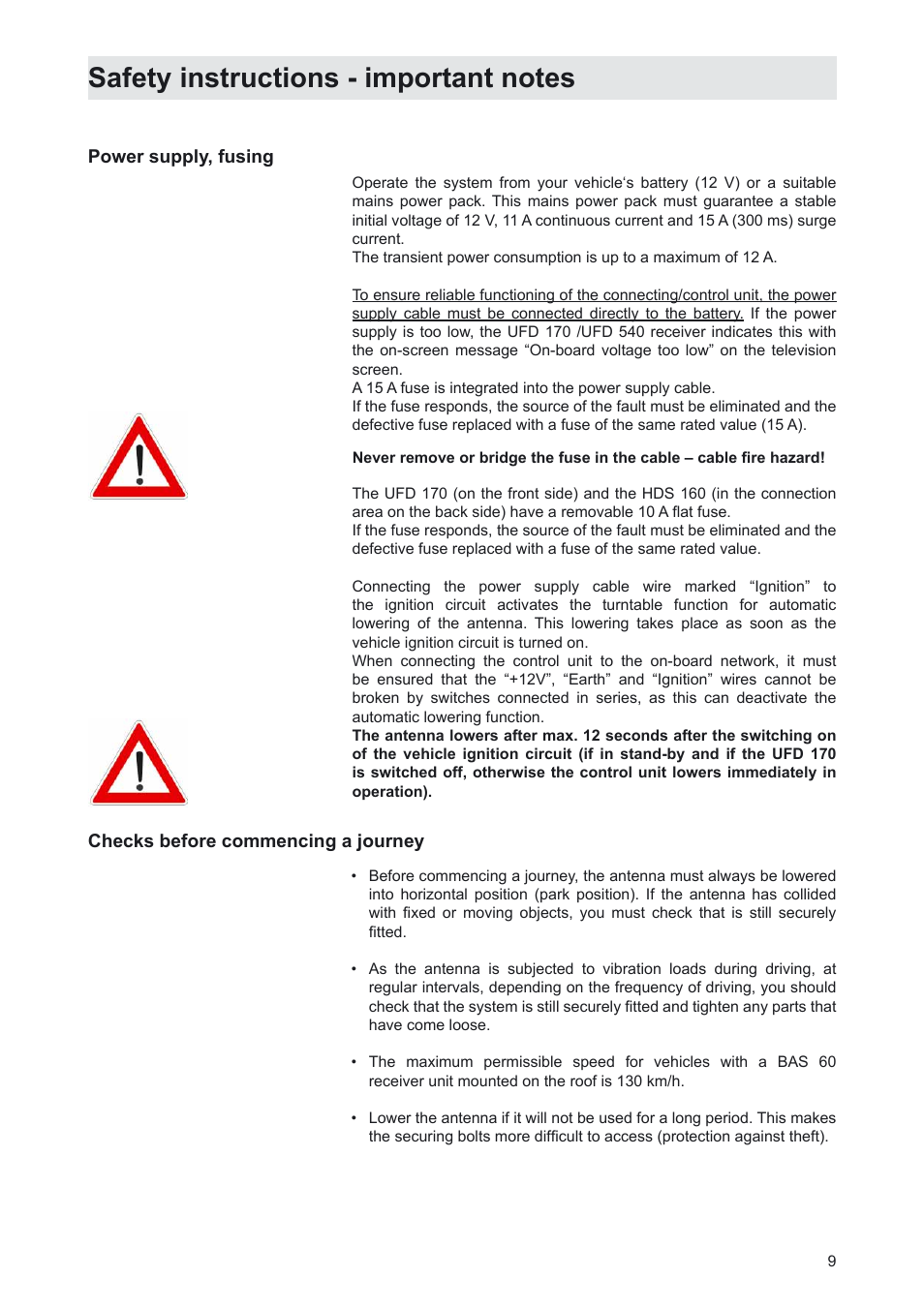 Kathrein MobiSet 3 CAP 310 User Manual | Page 9 / 36