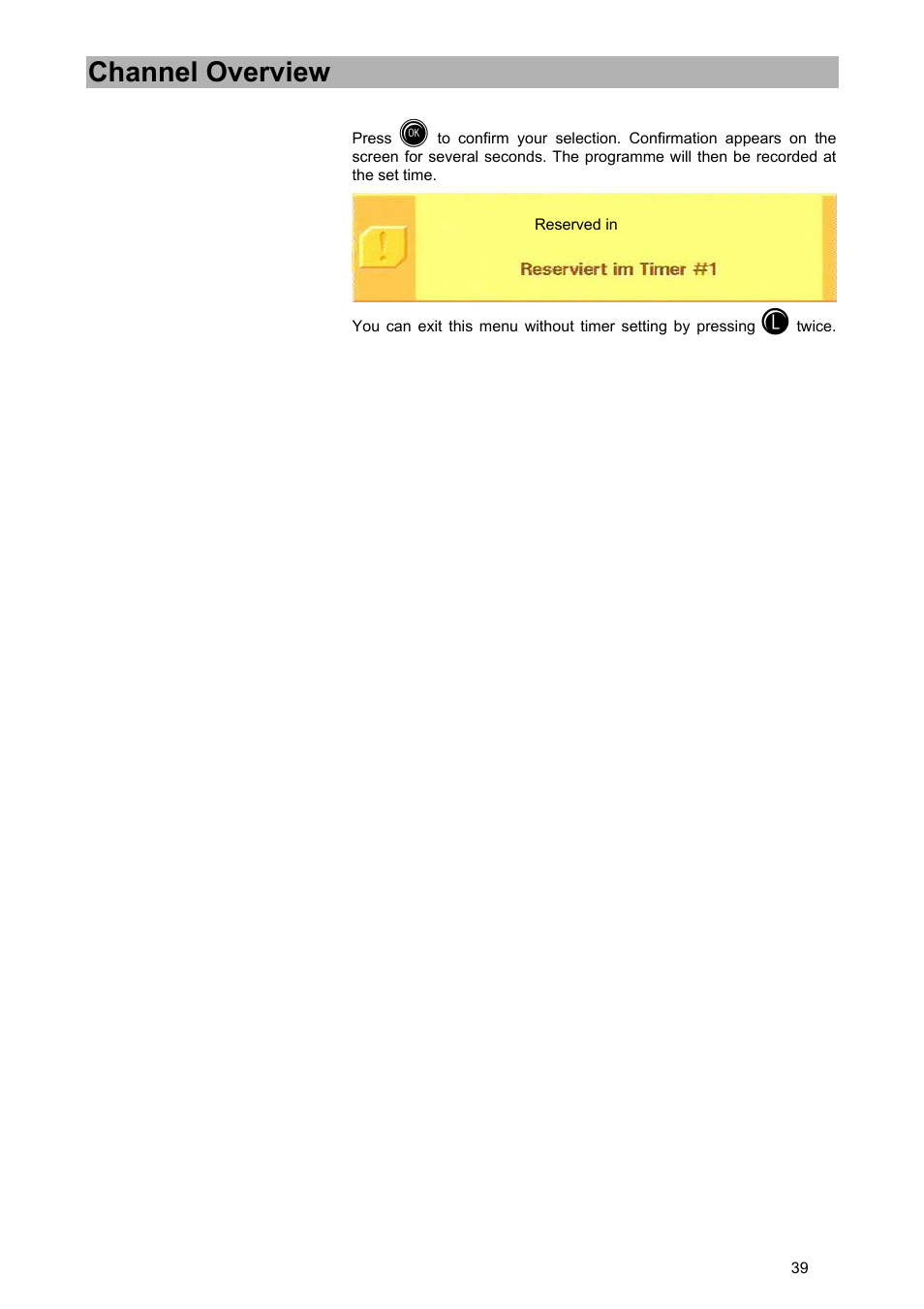 Channel overview | Kathrein UFD 570/S User Manual | Page 39 / 64