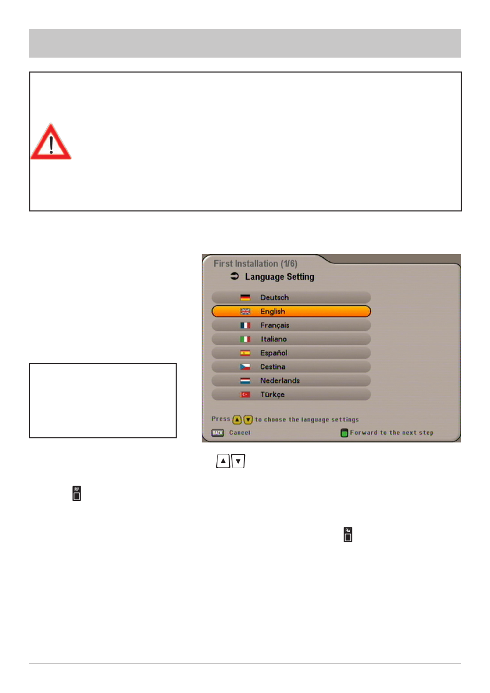 First installation, First installation: general | Kathrein UFS 650sw User Manual | Page 12 / 76