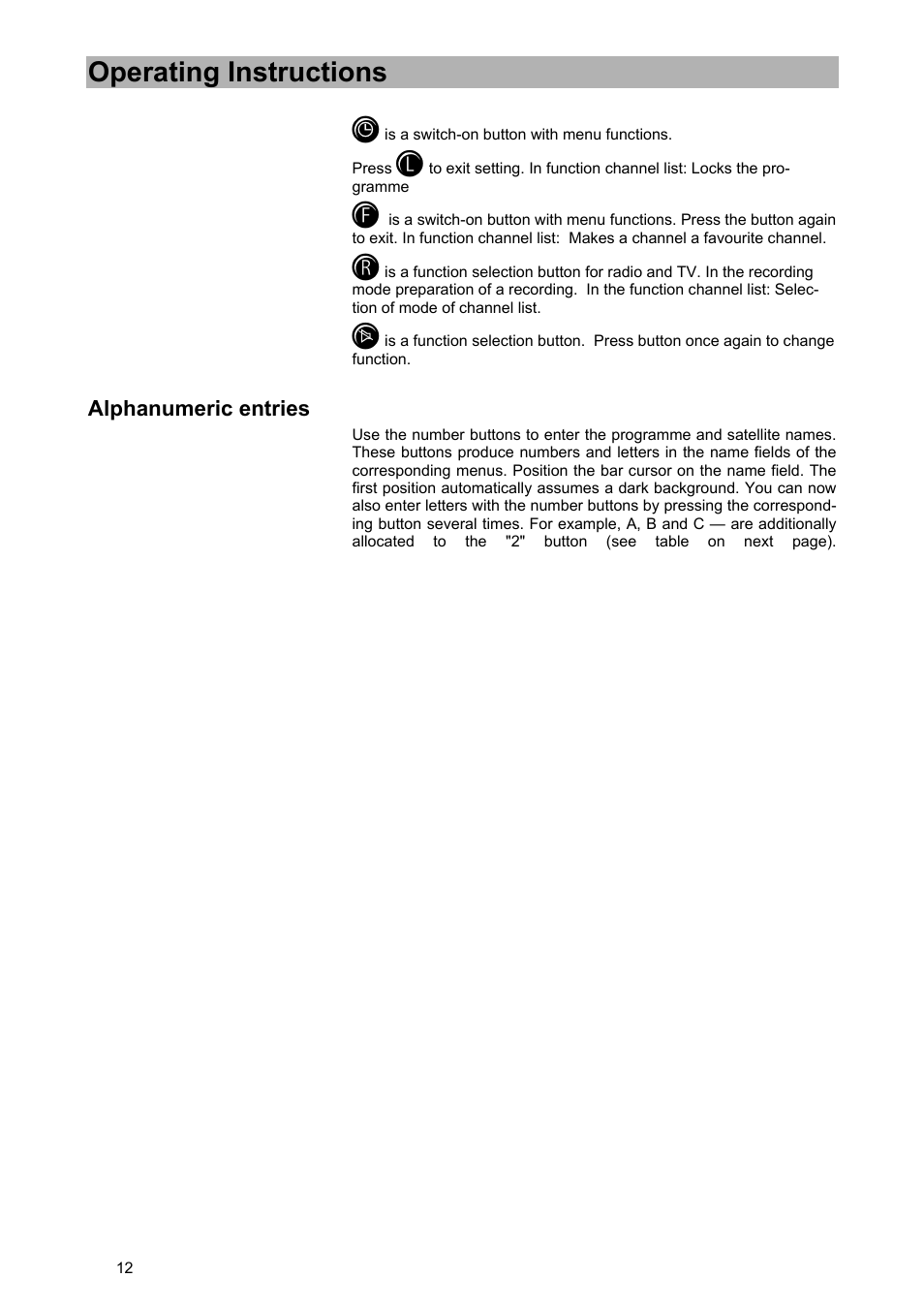 Operating instructions | Kathrein UFD 540 User Manual | Page 12 / 80