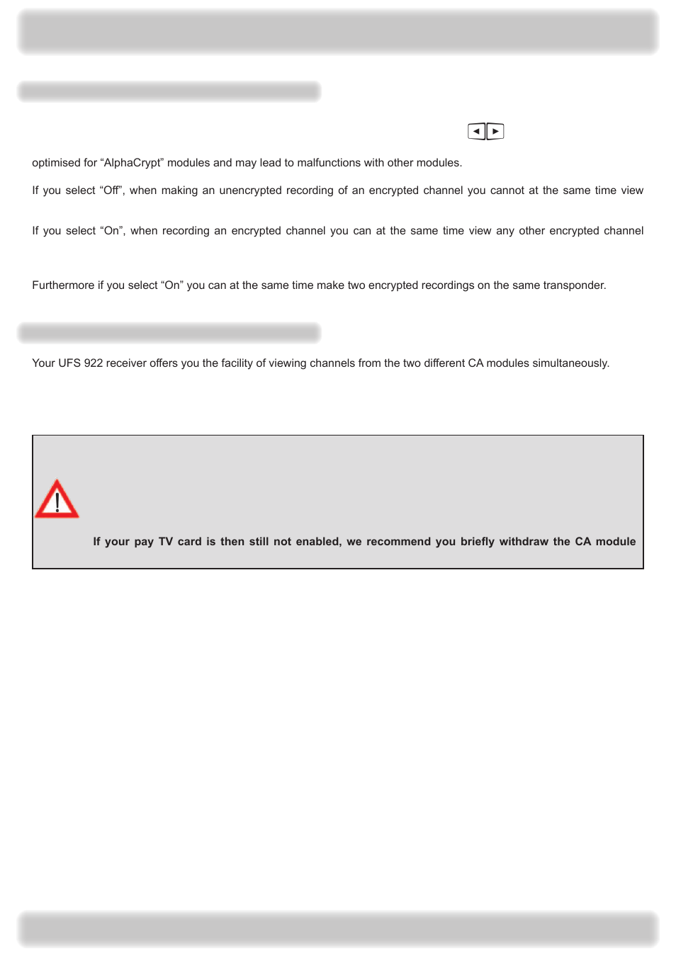 Main menu - interfaces (ci, hard disk and network) | Kathrein UFS 922 si User Manual | Page 130 / 184