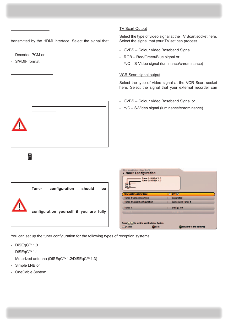Connection and setup | Kathrein UFS 922 si User Manual | Page 16 / 184
