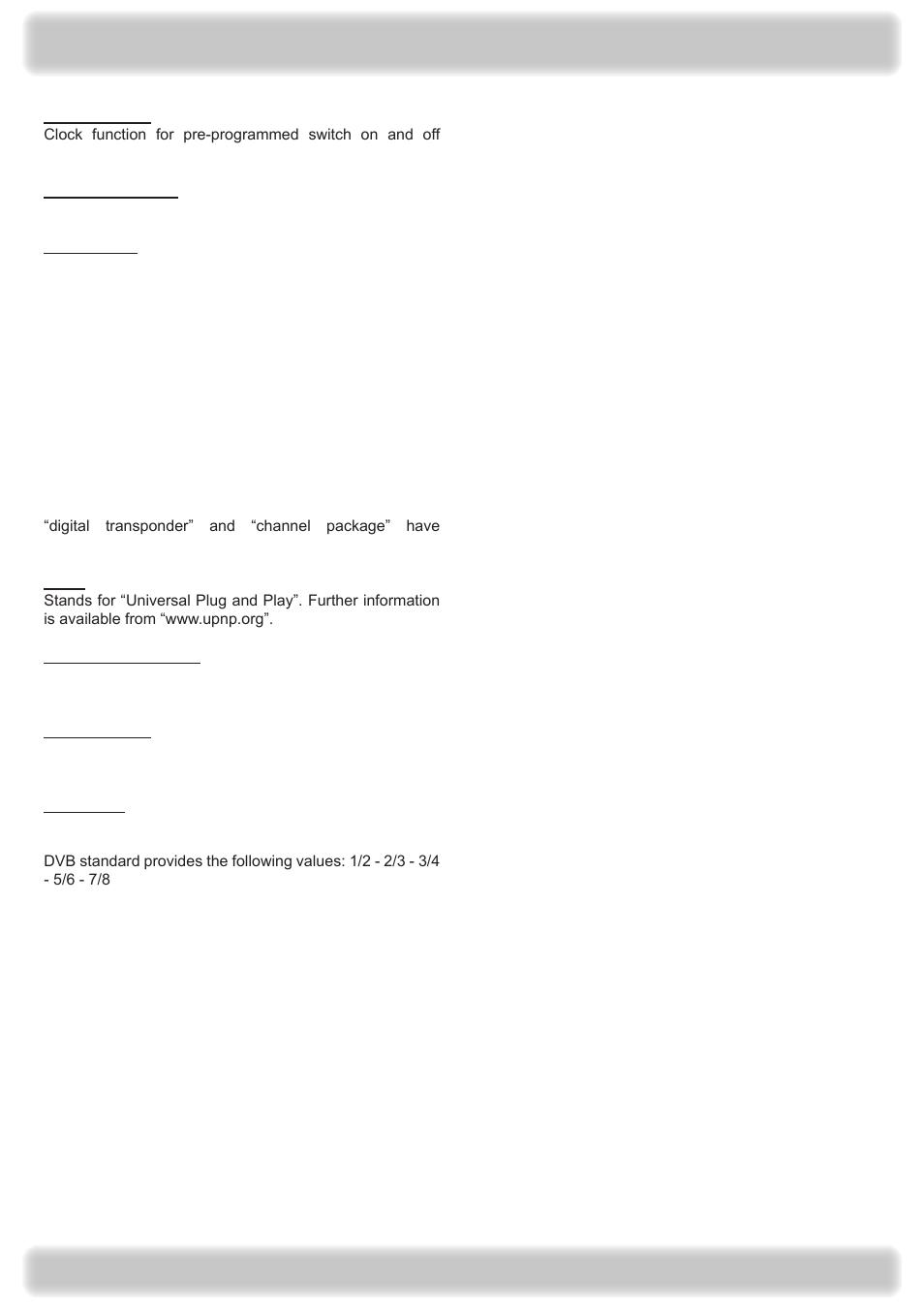 Brief technical glossary | Kathrein UFS 922 si User Manual | Page 181 / 184