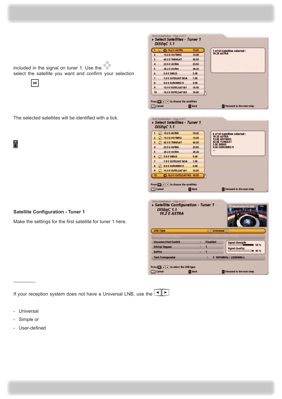Connection and setup | Kathrein UFS 922 si User Manual | Page 22 / 184