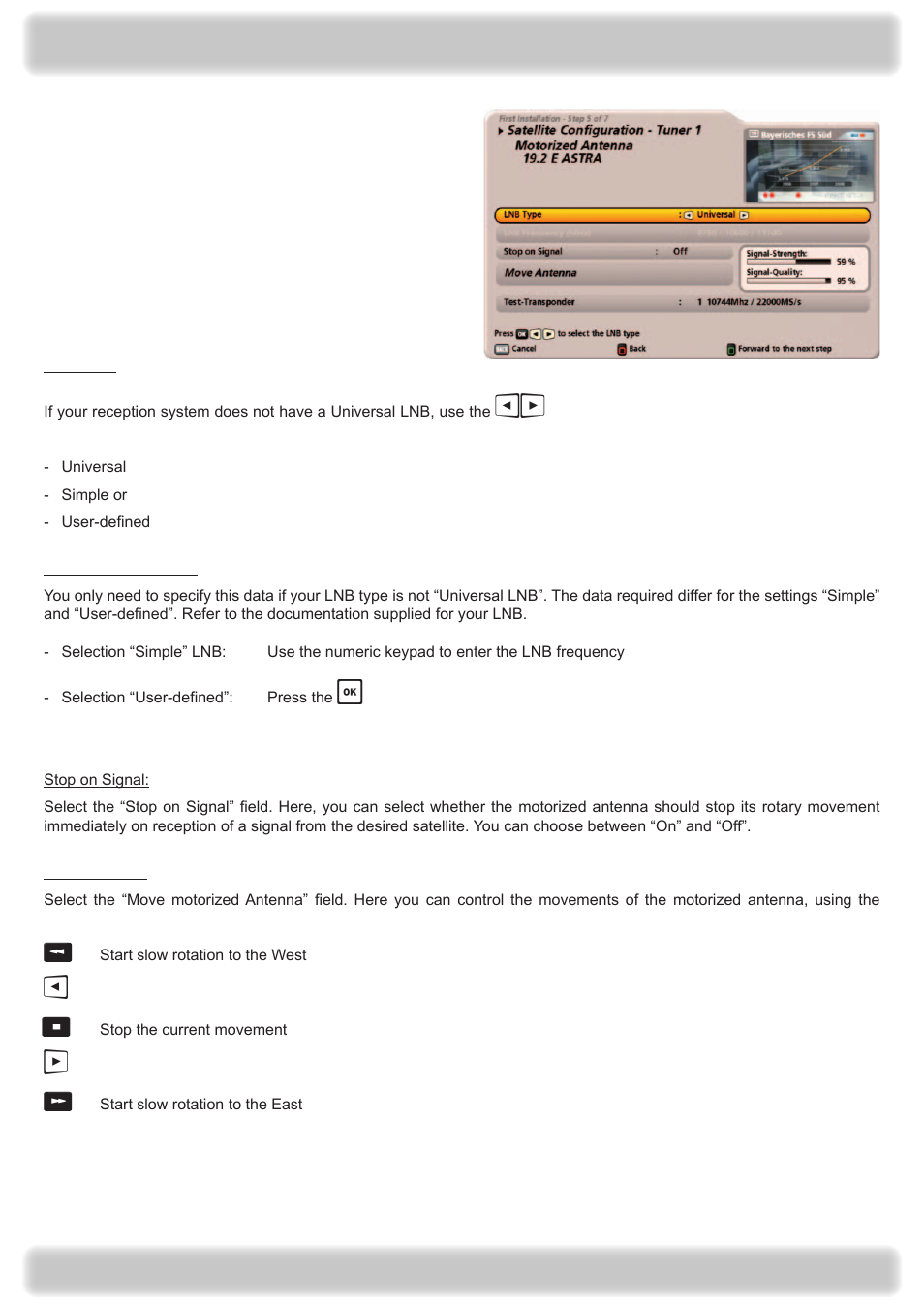 Connection and setup | Kathrein UFS 922 si User Manual | Page 26 / 184