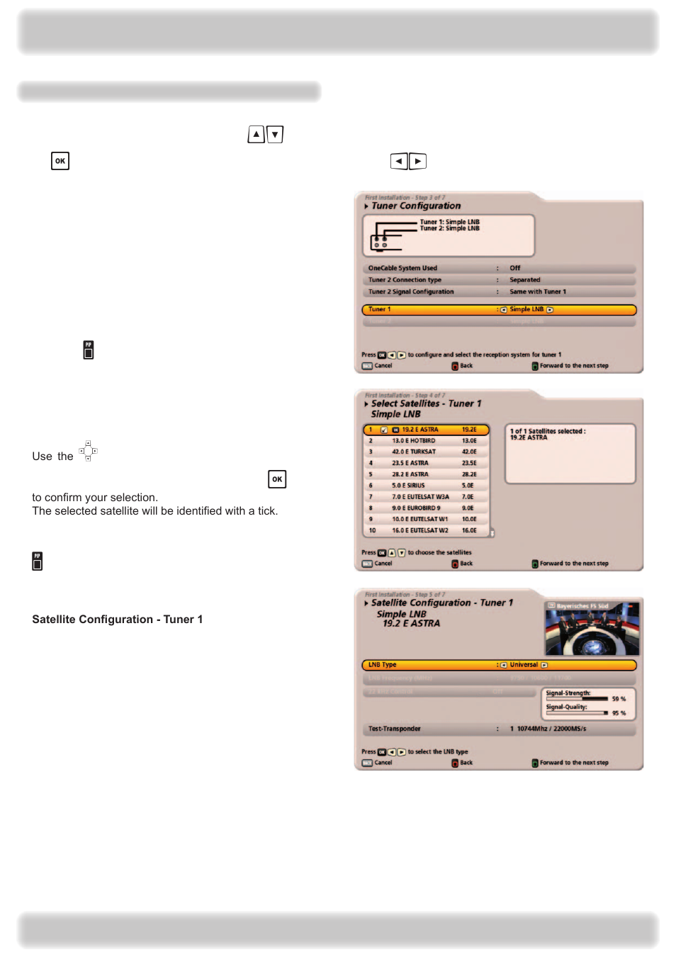 Connection and setup | Kathrein UFS 922 si User Manual | Page 30 / 184