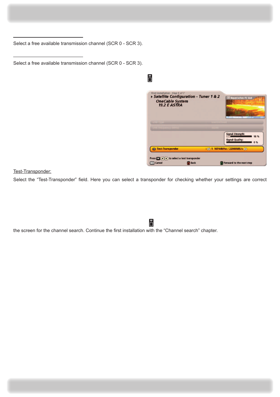 Connection and setup | Kathrein UFS 922 si User Manual | Page 37 / 184