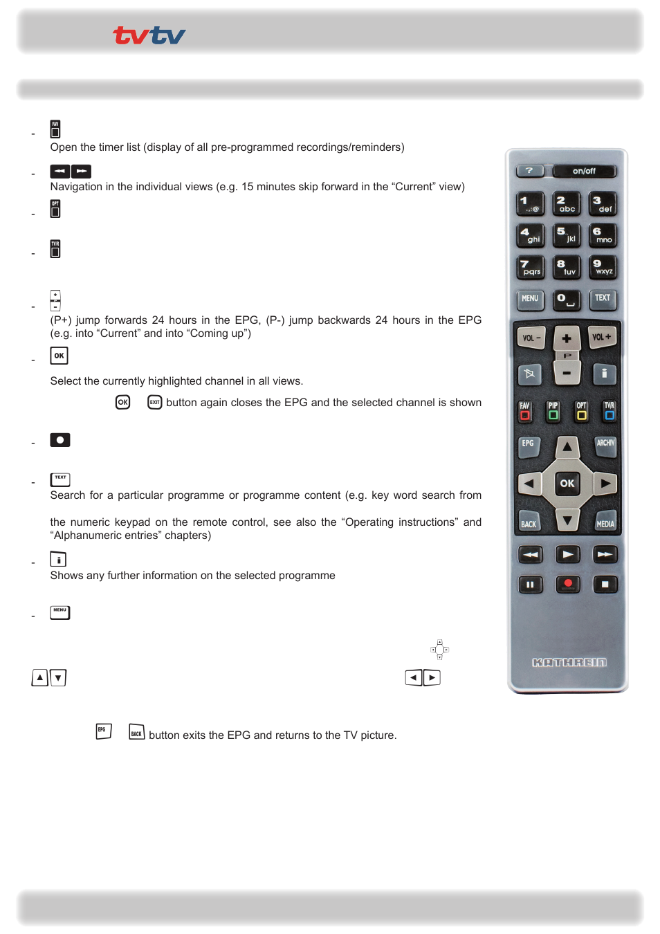 Premium epg | Kathrein UFS 922 si User Manual | Page 58 / 184