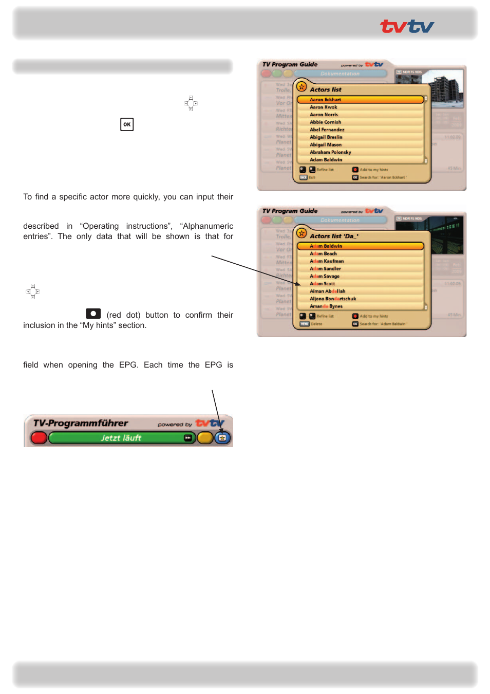 Premium epg | Kathrein UFS 922 si User Manual | Page 63 / 184