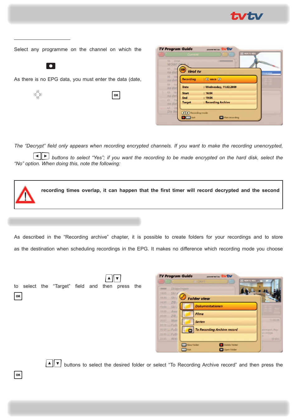 Premium epg | Kathrein UFS 922 si User Manual | Page 67 / 184