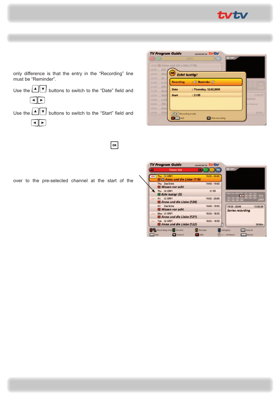 Premium epg | Kathrein UFS 922 si User Manual | Page 71 / 184