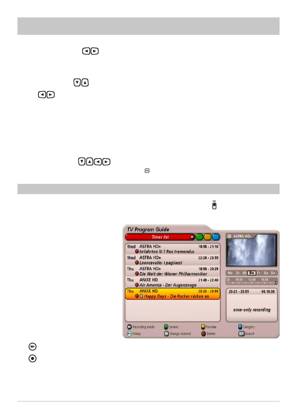 Recording | Kathrein UFS 910 User Manual | Page 8 / 16