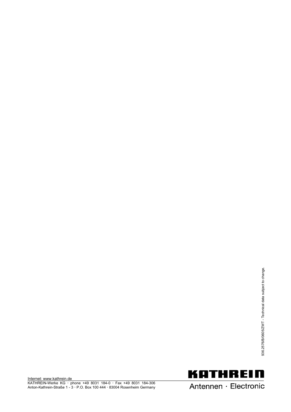 Kathrein UFD 580 User Manual | Page 100 / 100