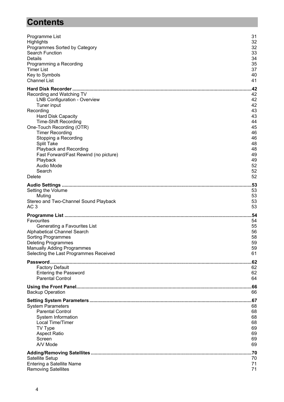 Kathrein UFD 580 User Manual | Page 4 / 100