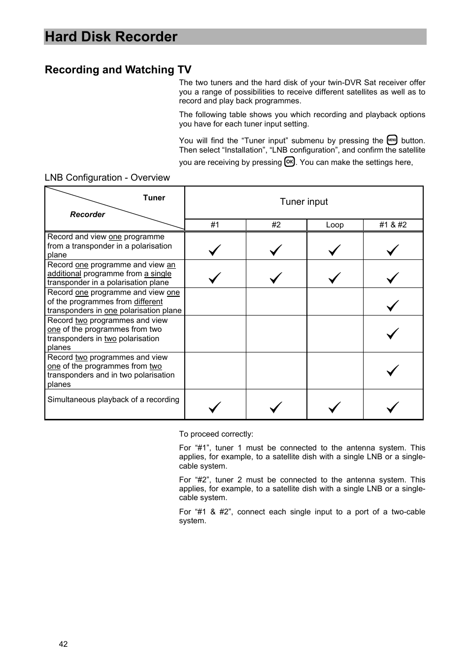 Hard disk recorder | Kathrein UFD 580 User Manual | Page 42 / 100