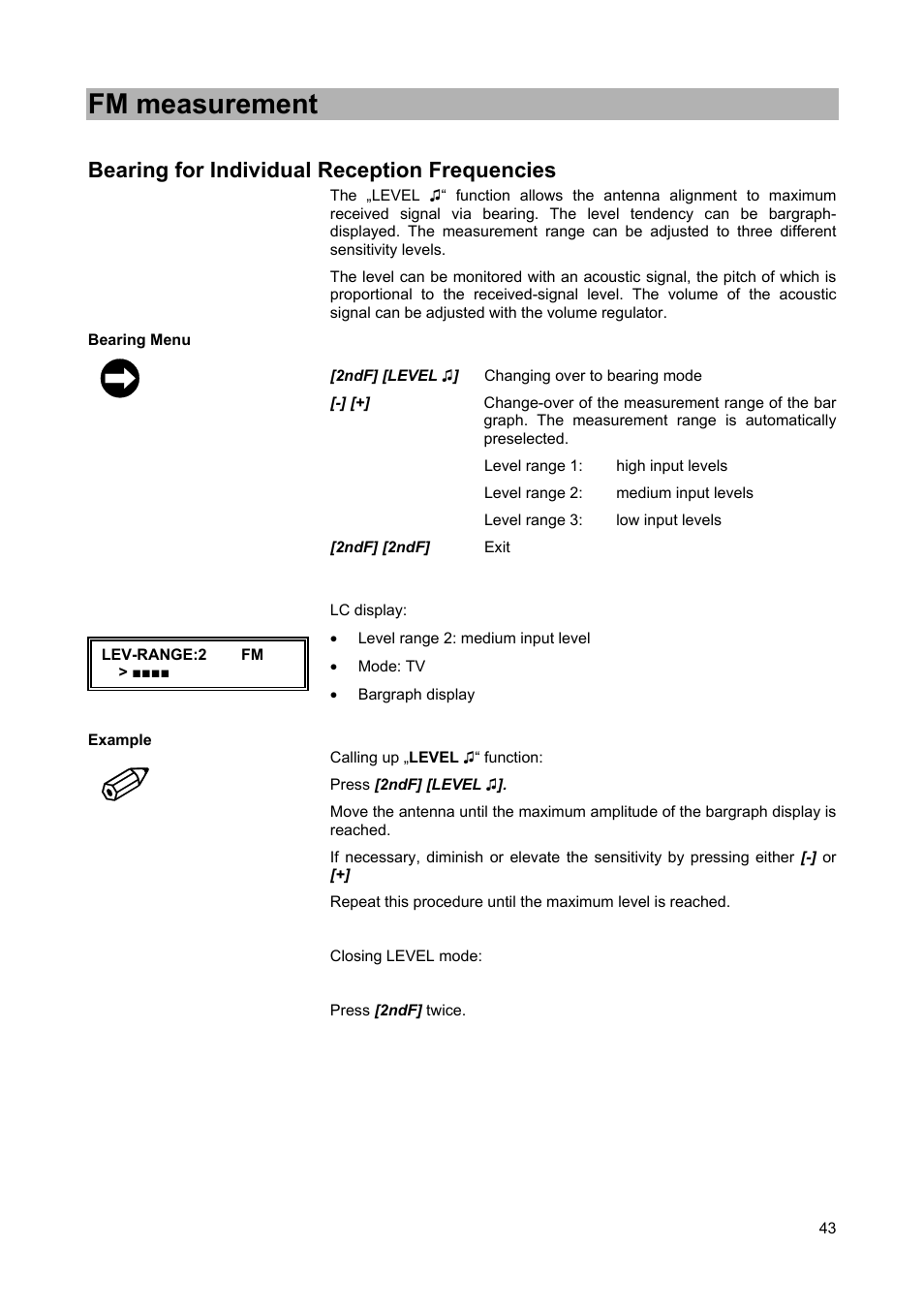 Fm measurement | Kathrein MSK 25 User Manual | Page 43 / 56