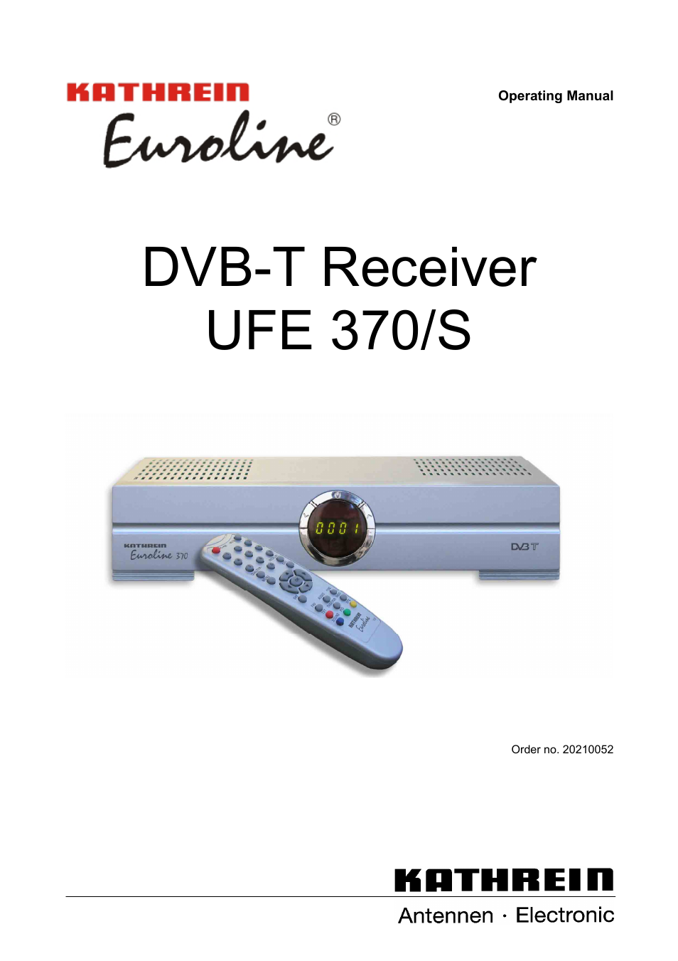 Kathrein Euroline UFE 370/S User Manual | 36 pages