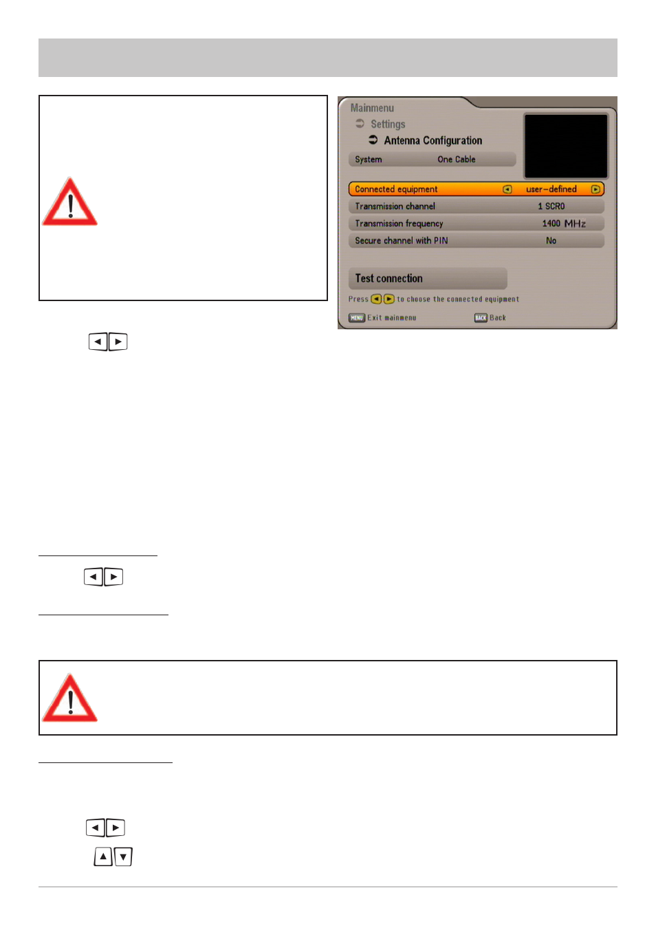 First installation: single-cable system (manual) | Kathrein UFS 640si User Manual | Page 22 / 80