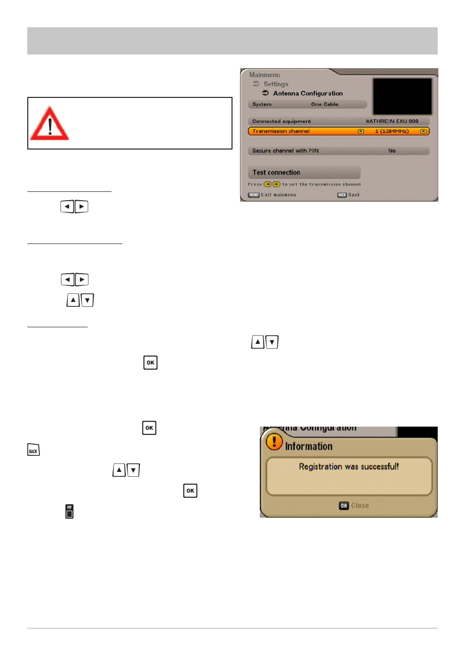 First installation: single-cable system (manual) | Kathrein UFS 640si User Manual | Page 26 / 80