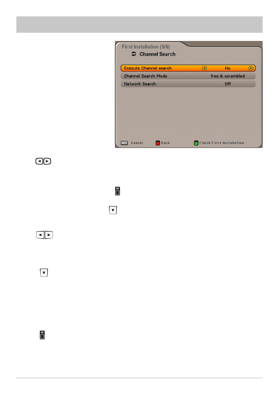 First installation: channel search | Kathrein UFS 640si User Manual | Page 27 / 80