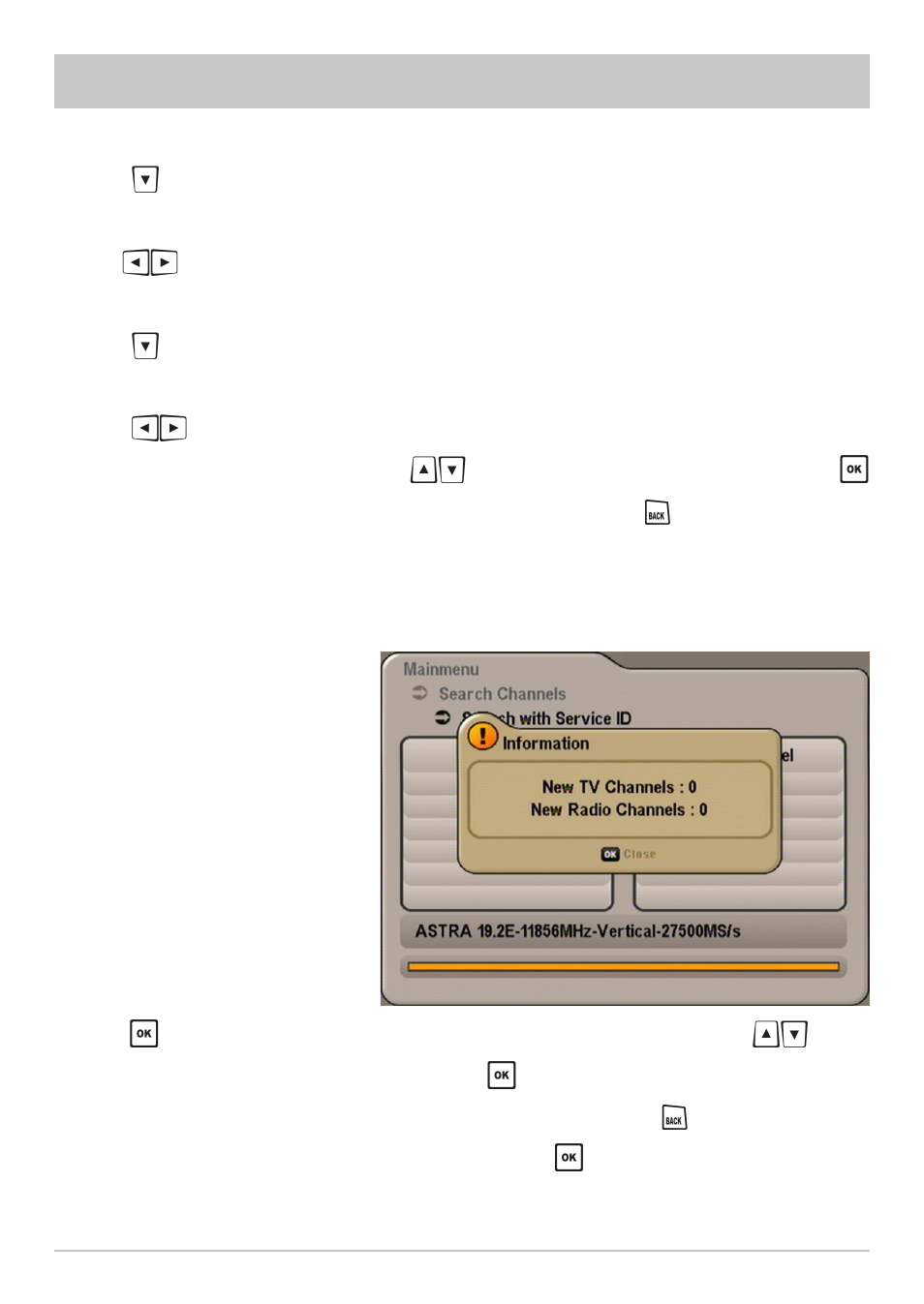 Search channels (channel search) | Kathrein UFS 640si User Manual | Page 55 / 80