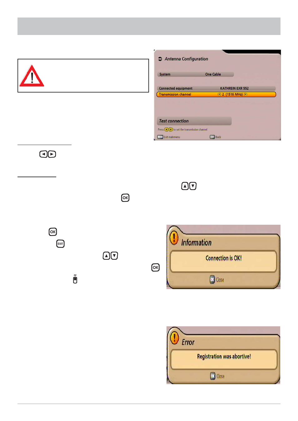 First installation: single-cable system (manual) | Kathrein UFS 902 User Manual | Page 25 / 88