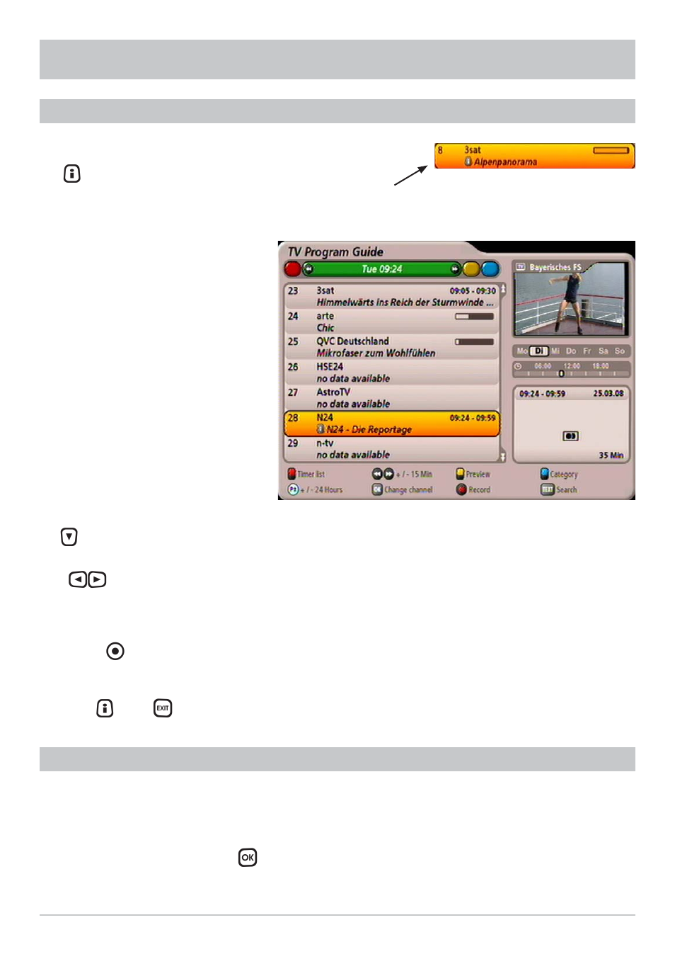 Epg - electronic programme guide | Kathrein UFS 902 User Manual | Page 41 / 88