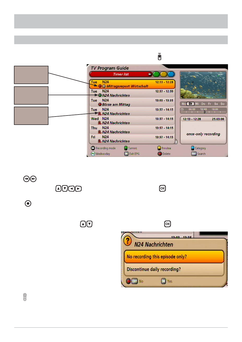 Epg - electronic programme guide | Kathrein UFS 902 User Manual | Page 46 / 88