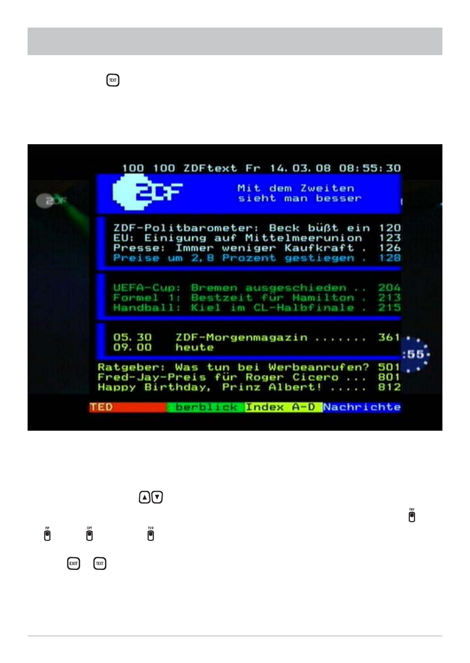 Teletext | Kathrein UFS 902 User Manual | Page 49 / 88