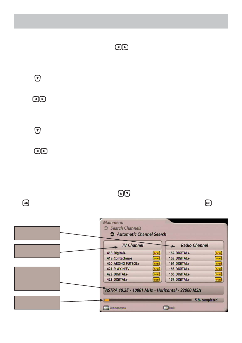 Searching for channels (channel search) | Kathrein UFS 902 User Manual | Page 57 / 88