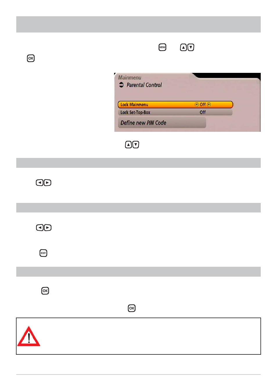 Parental control | Kathrein UFS 902 User Manual | Page 62 / 88