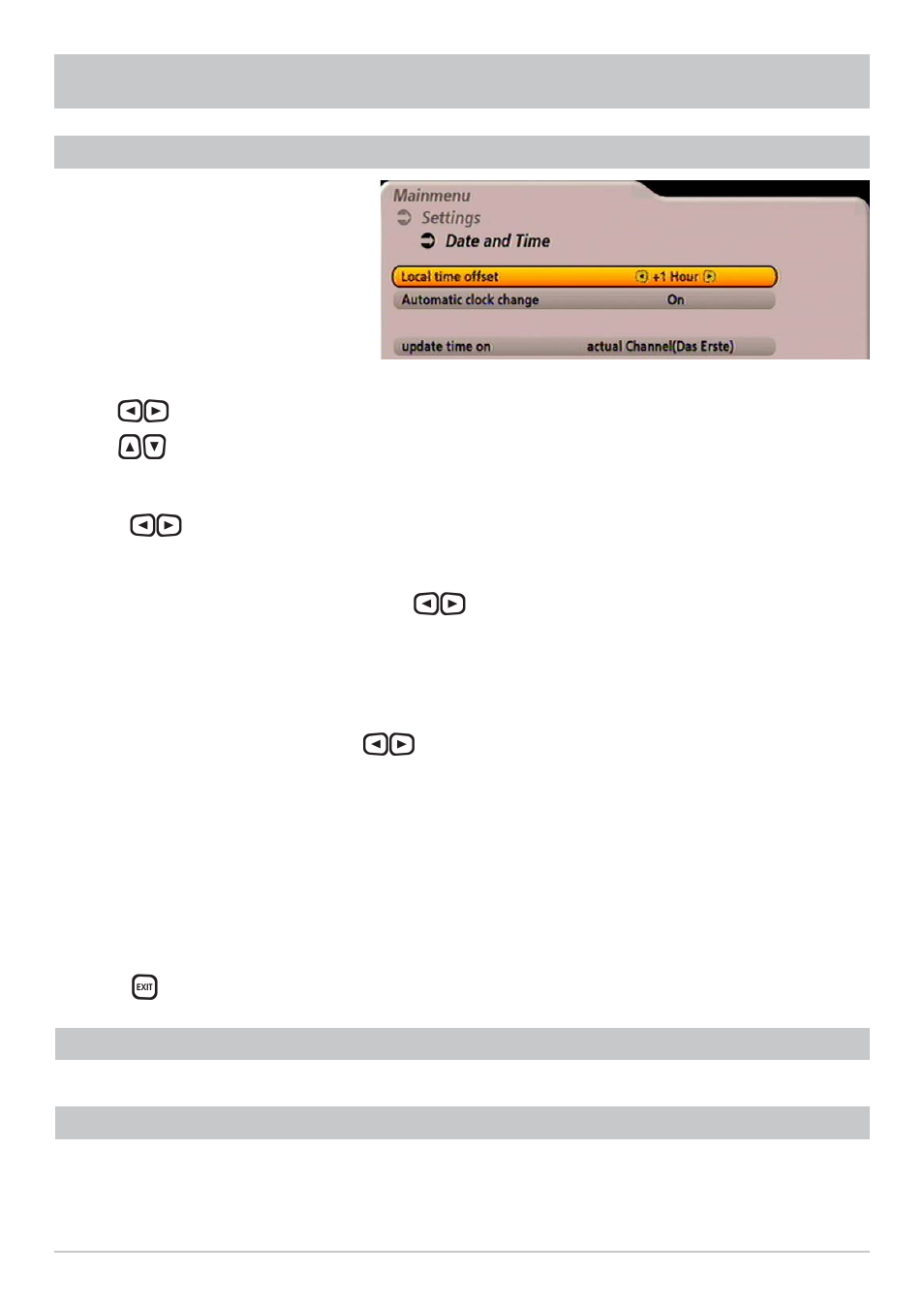 Settings | Kathrein UFS 902 User Manual | Page 67 / 88