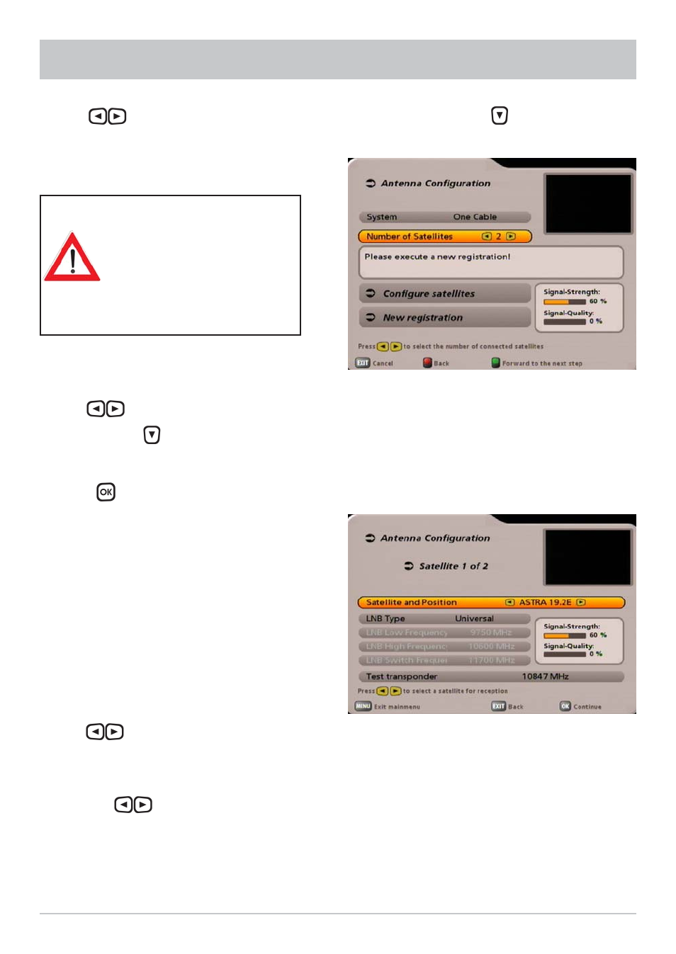 First installation: single-cable system | Kathrein UFS 700sw User Manual | Page 20 / 88