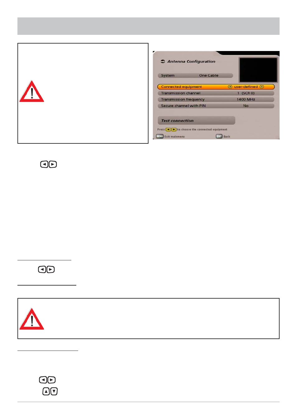 First installation: single-cable system (manual) | Kathrein UFS 700sw User Manual | Page 23 / 88