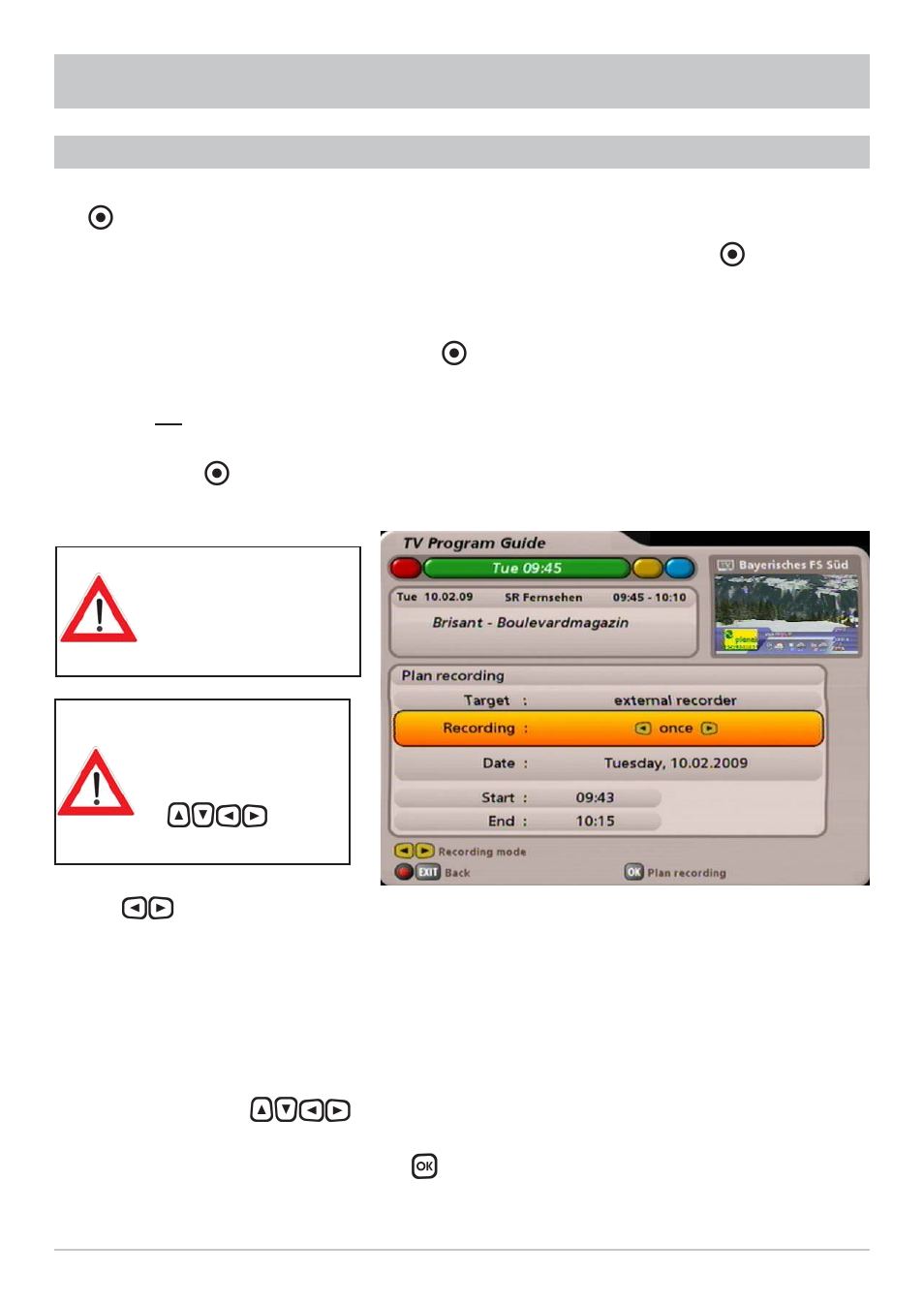 Epg - electronic programme guide | Kathrein UFS 700sw User Manual | Page 44 / 88