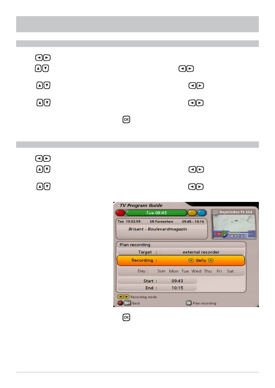 Epg - electronic programme guide | Kathrein UFS 700sw User Manual | Page 45 / 88