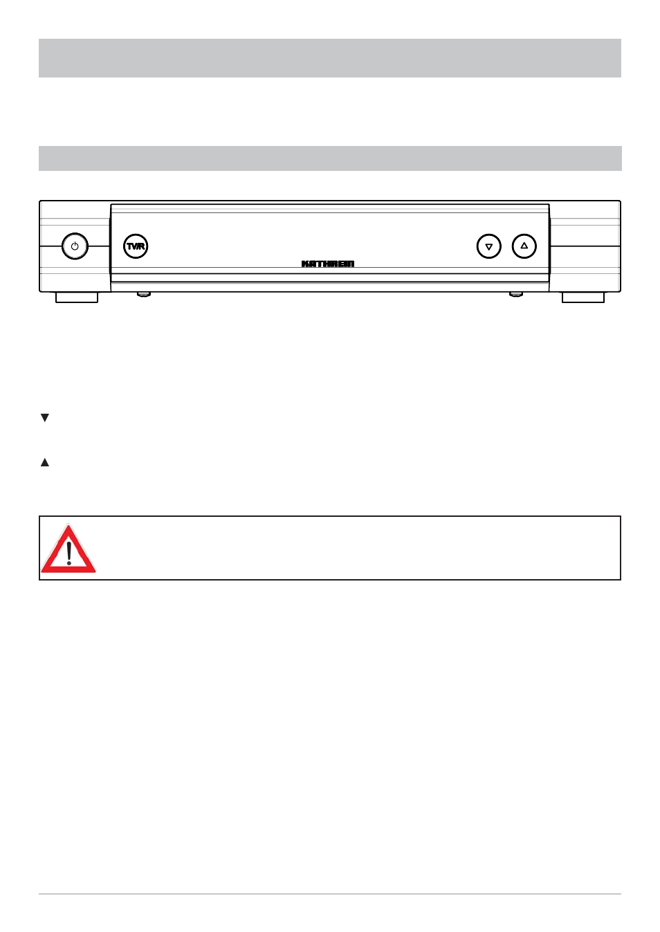 Using the front panel, Backup operation | Kathrein UFS 700sw User Manual | Page 73 / 88