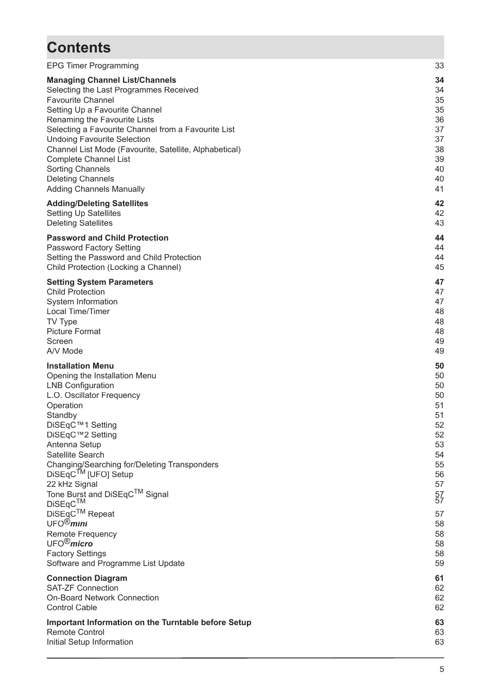 Kathrein UFD 170 User Manual | Page 5 / 80