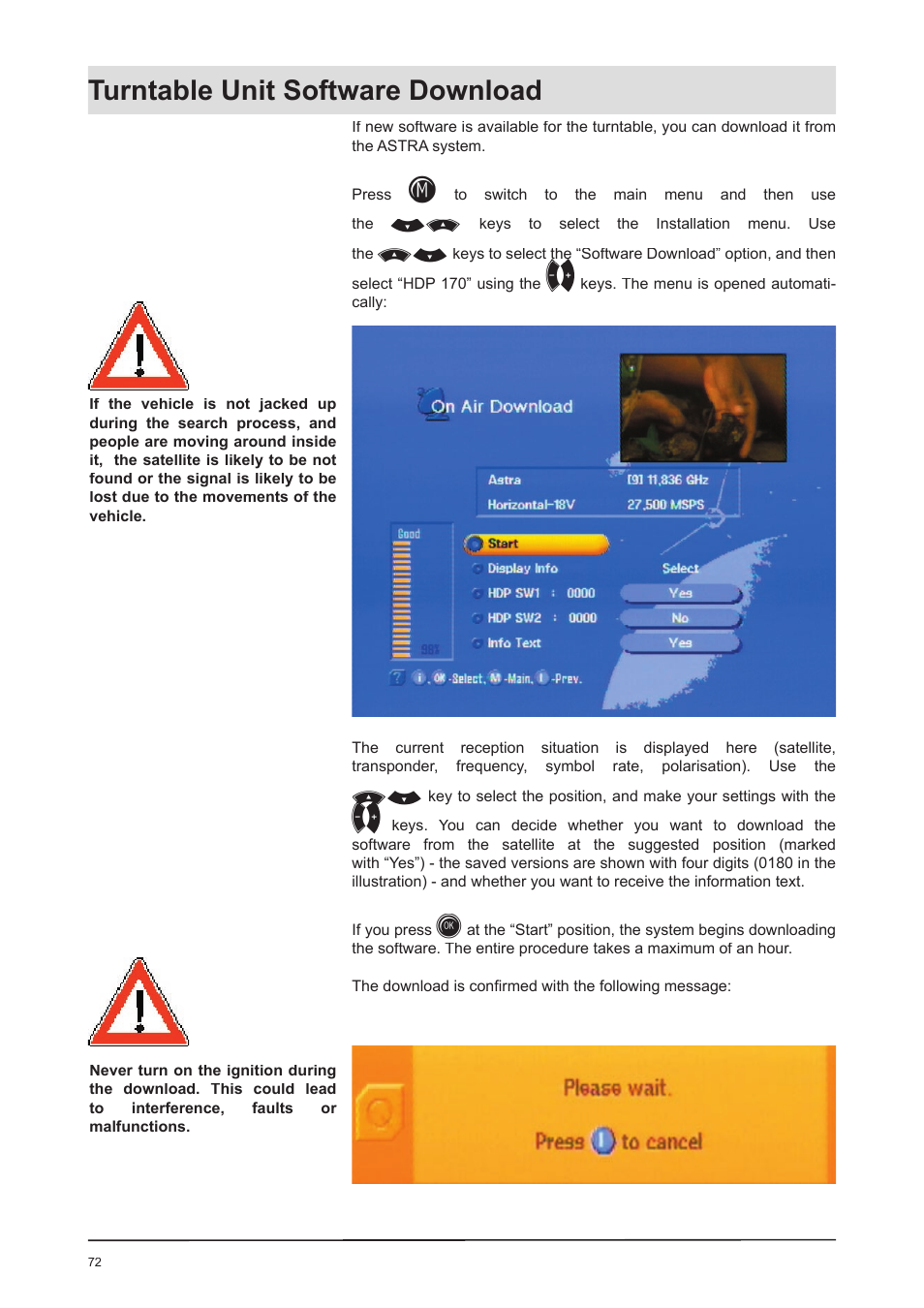 Turntable unit software download | Kathrein UFD 170 User Manual | Page 72 / 80