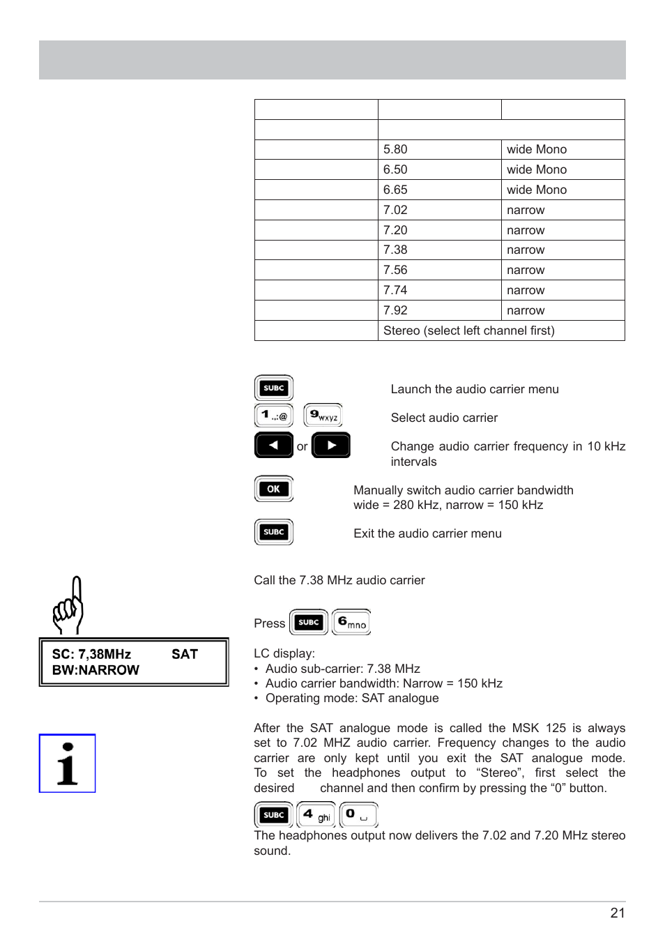 Kathrein MSK 125 User Manual | Page 21 / 80