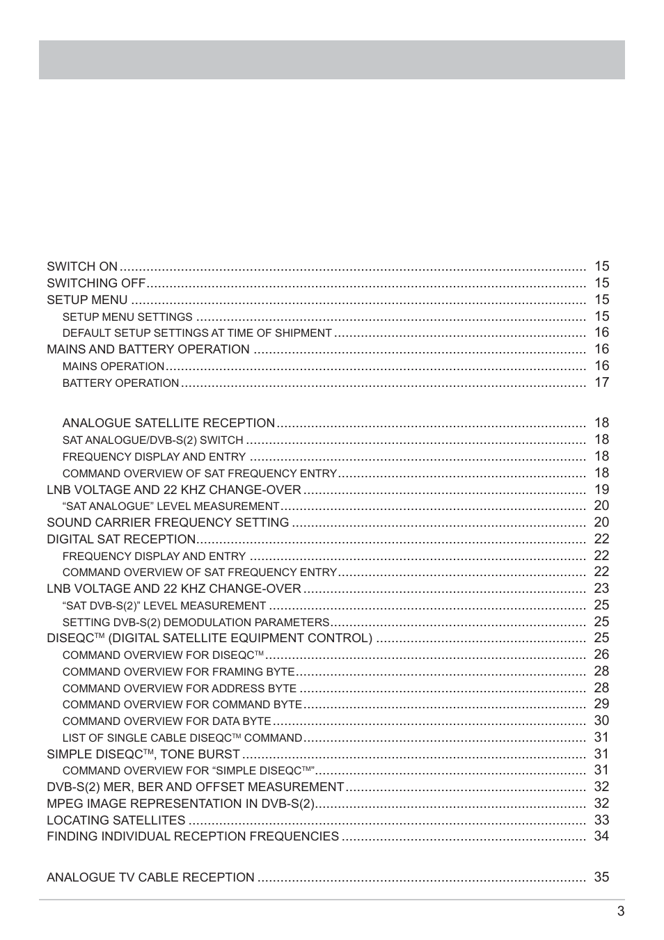Kathrein MSK 125 User Manual | Page 3 / 80