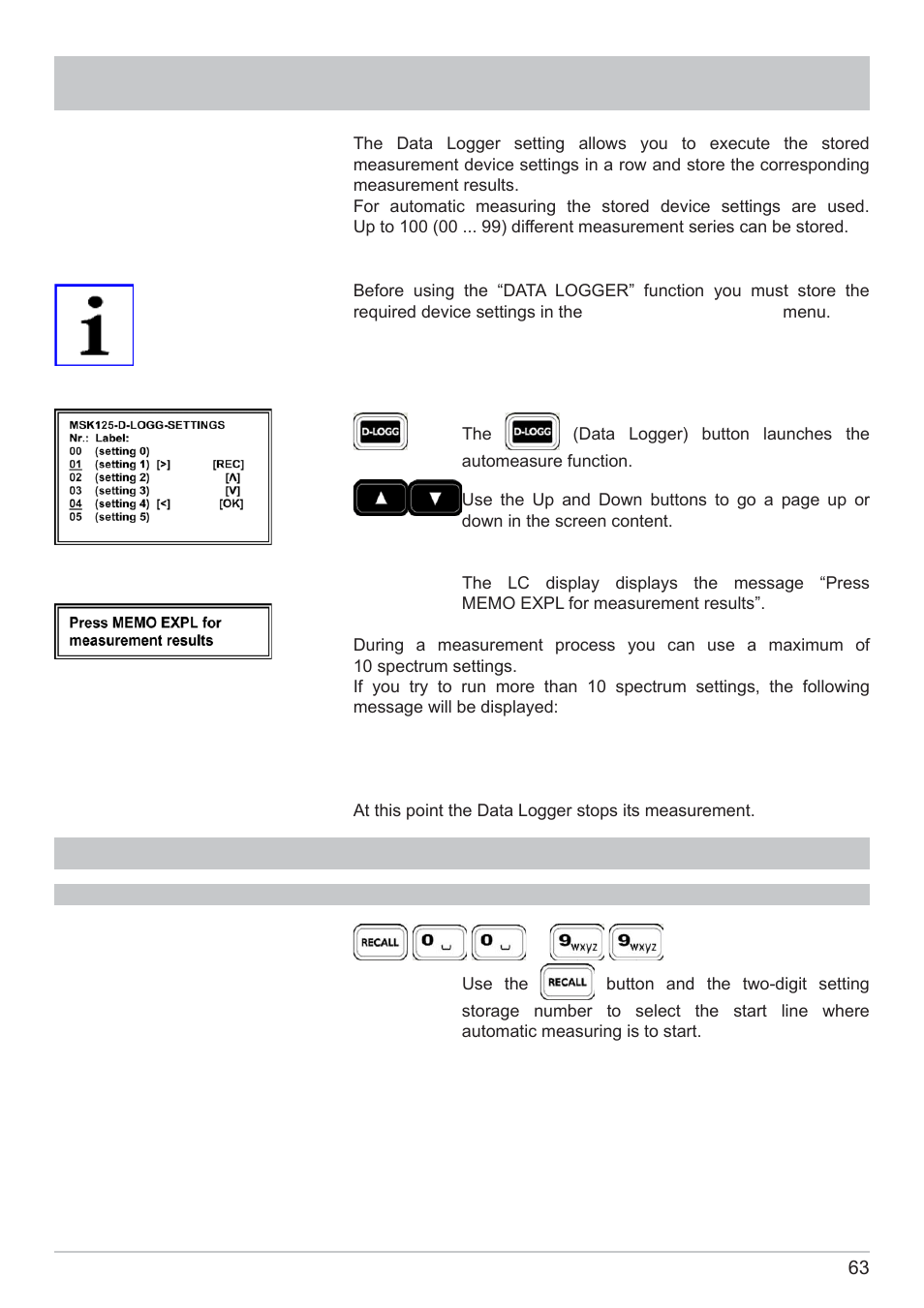 Data logger | Kathrein MSK 125 User Manual | Page 63 / 80