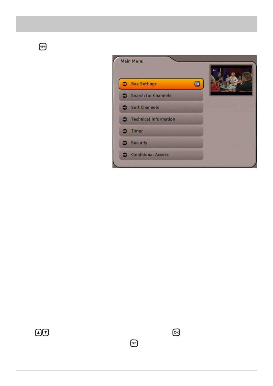 Main menu | Kathrein UFC 762si User Manual | Page 23 / 52
