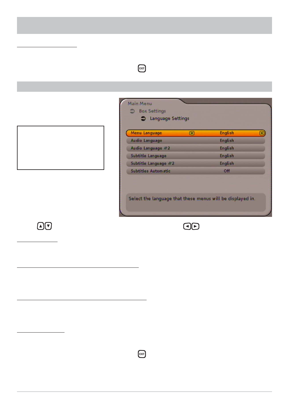 Box settings | Kathrein UFC 762si User Manual | Page 26 / 52