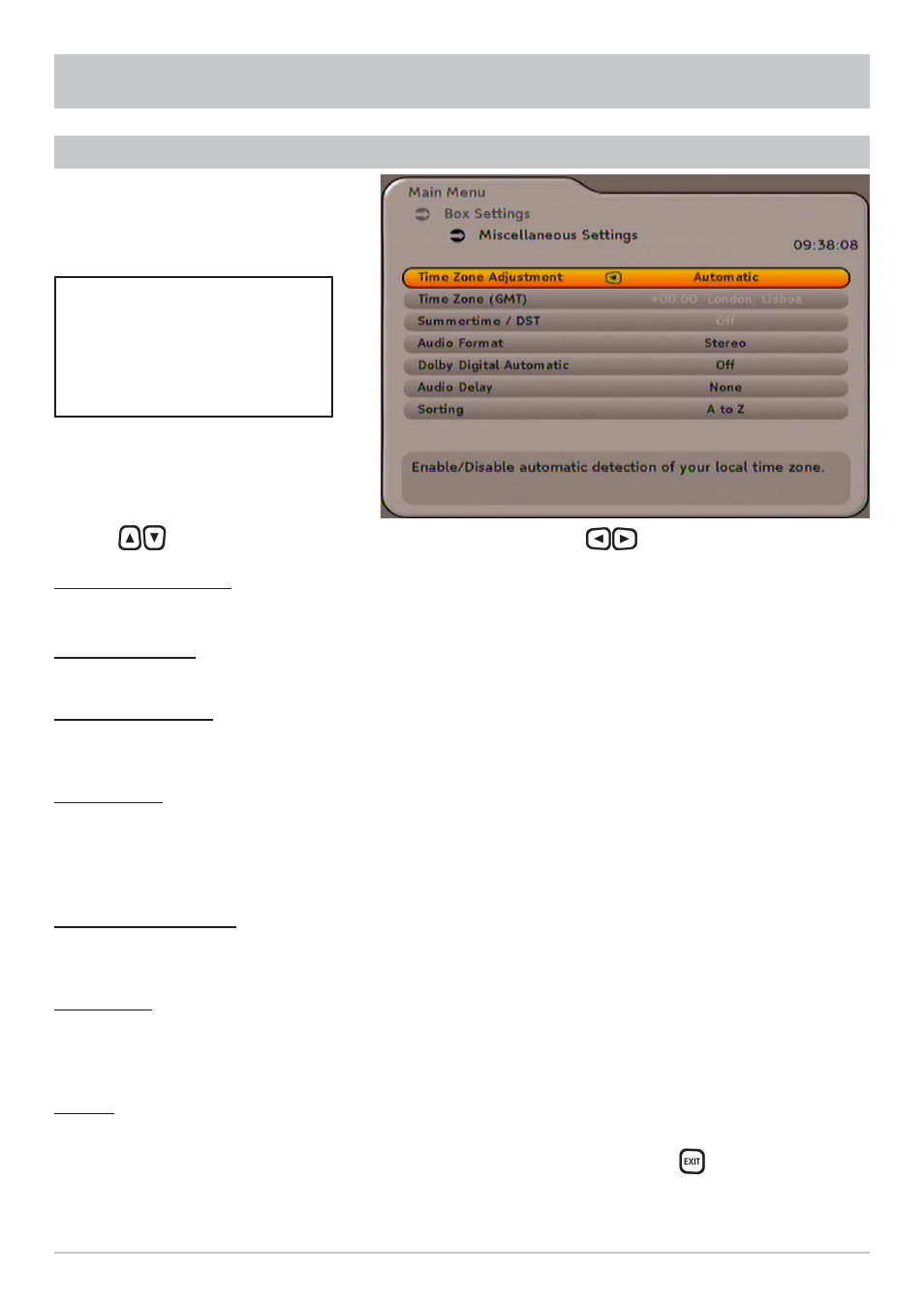 Box settings | Kathrein UFC 762si User Manual | Page 28 / 52