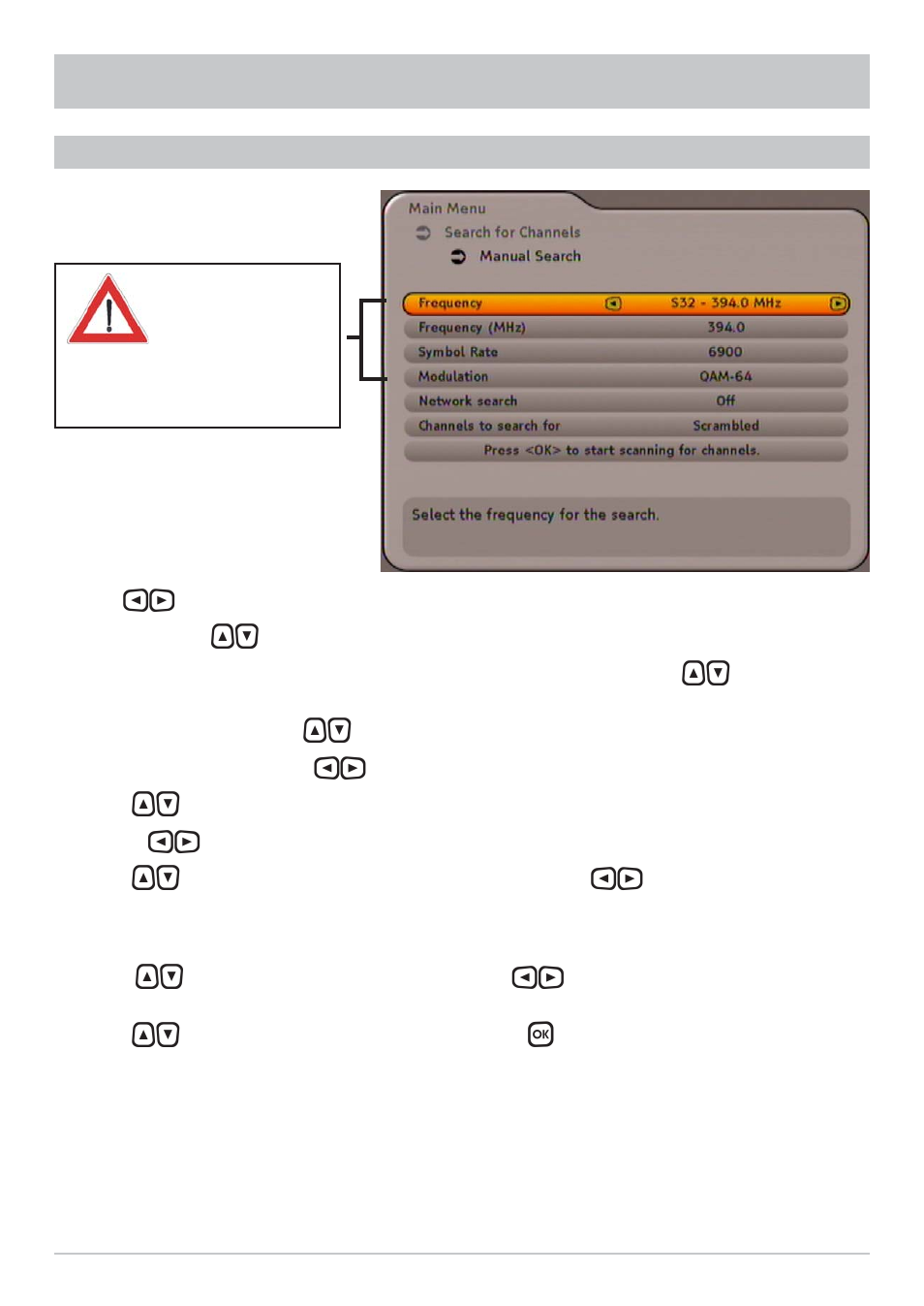Search for channels | Kathrein UFC 762si User Manual | Page 34 / 52