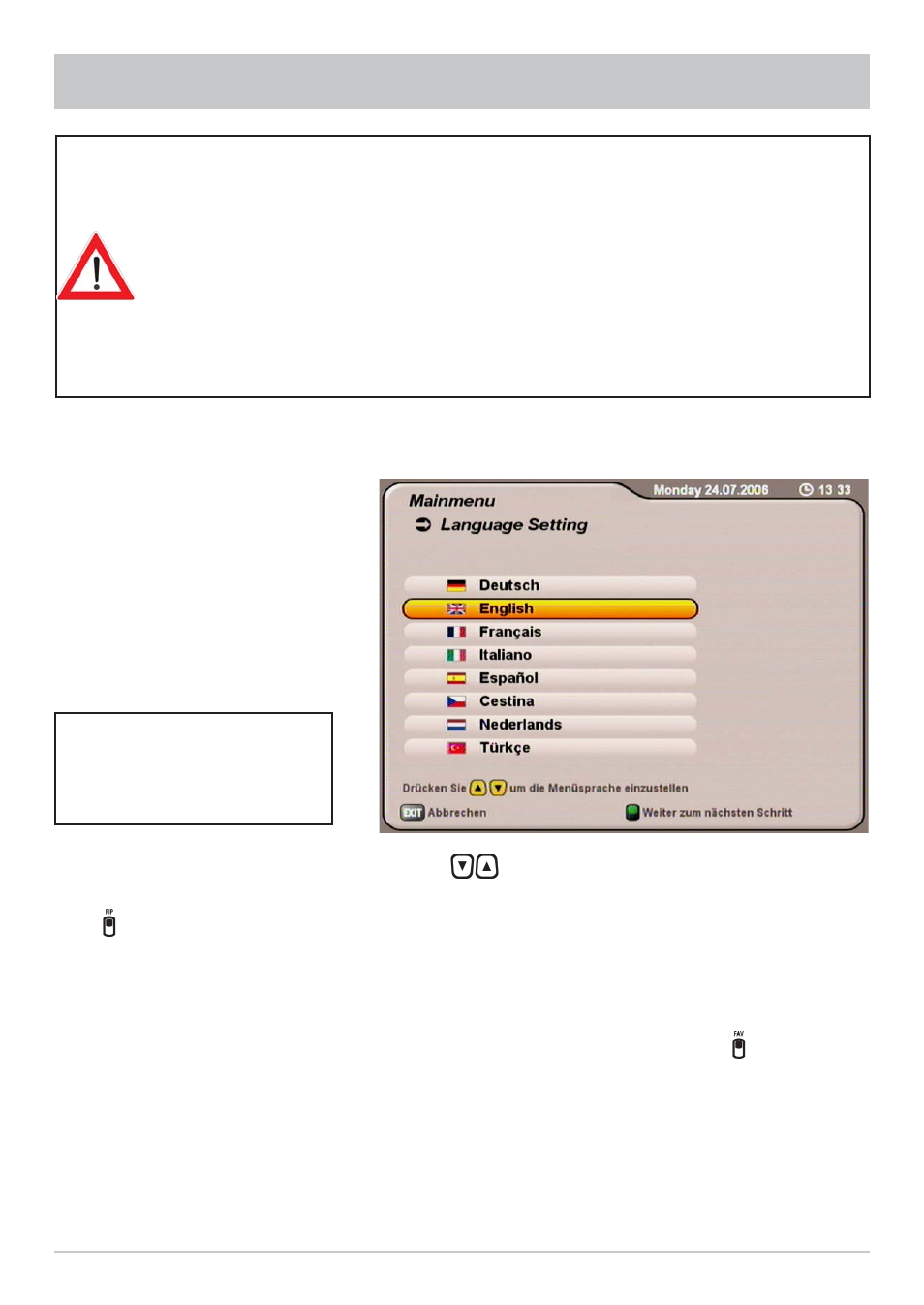 First installation | Kathrein UFS 712sw User Manual | Page 13 / 72